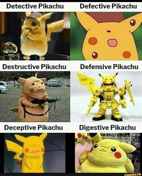 Detective Pikachu Defective Pikachu - iFunny | Meme divertido, Memes ...