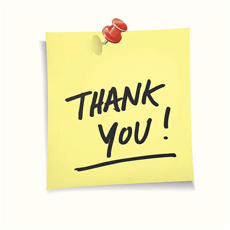 Thank You Note Clip Art, Vector Images & Illustrations - iStock