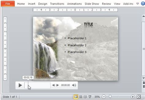 Animated Waterfall PowerPoint Template