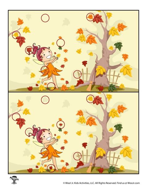 Fall Find the Difference Activities | Woo! Jr. Kids Activities : Children's Publishing