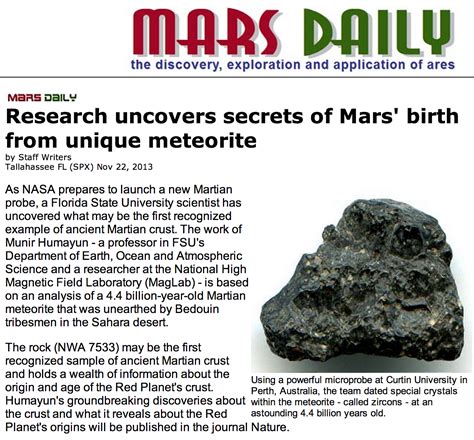 NWA 7034, Martian regolith breccia - Meteorite Gallery