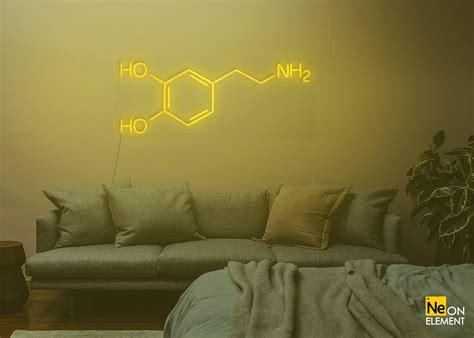 Dopamine Neon Sign Dopamine Molecule Neon Dopamine art Wall | Etsy