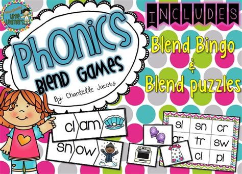 Phonics: Blends Literacy Group Games | Phonics, Phonics blends, Literacy centers games