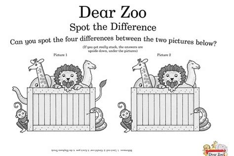 Dear Zoo fun, free activity sheets - MadeForMums