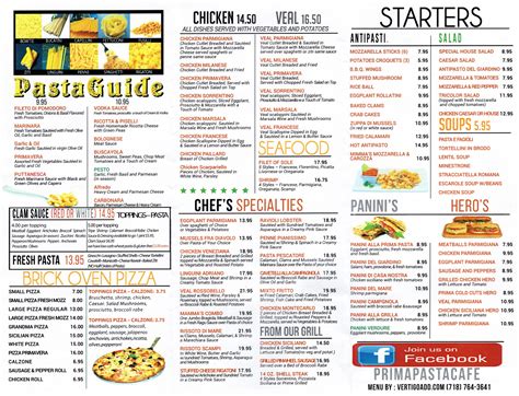 Whereisthemenu.net | Prima Pasta - Howard Beach, NY 11414