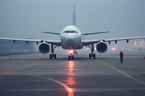 An Airplane Approaching A Runway In A City Background, Airplane Landing System, Hd Photography ...