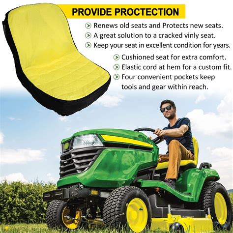 LP92334 Seat Cover (Large) Fits John Deere Mower & Gator Seats up to 18" High | eBay