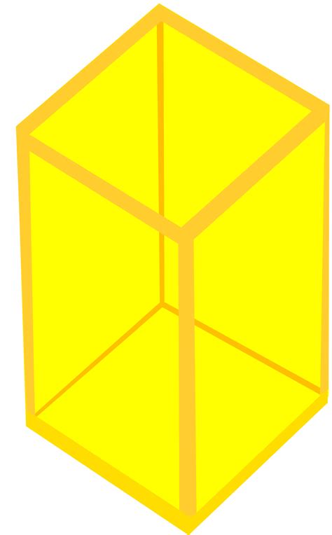Clipart - Yellow Transparent Cube