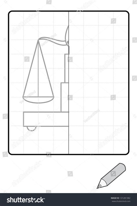 Complete Symmetrical Drawing Scale One Page Stock Vector (Royalty Free ...