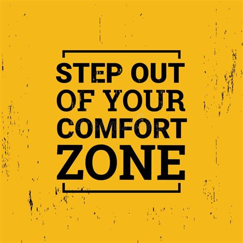 Step Out of Your Comfort Zone. Motivational Quotes Stock Vector ...