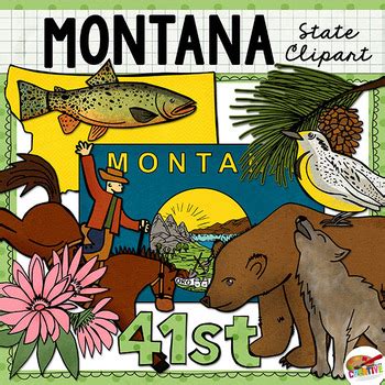 Montana State Clip Art by Keeping Life Creative | TpT