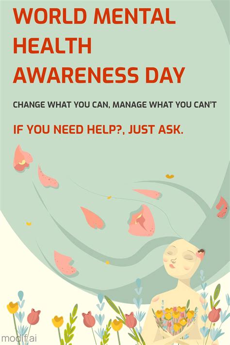 Mental Health Awareness Day Poster - Mediamodifier