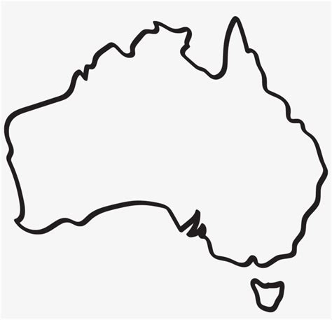 Sketch Of Australia Map - Free Transparent PNG Download - PNGkey