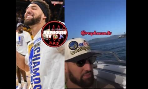 Klay Thompson Loses His Warriors Championship Hat In The Ocean - Video