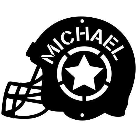 Custom First Name Football Helmet Metal Art – Govivo