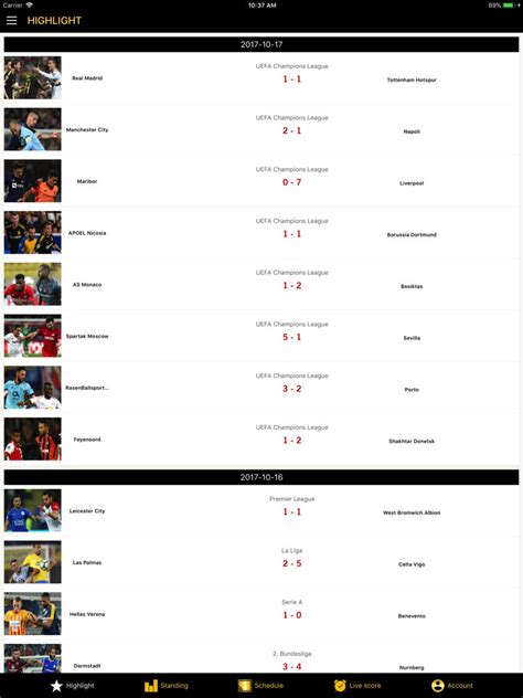 Football Live scores today for iOS (iPhone/iPad) Latest Version at $0. ...