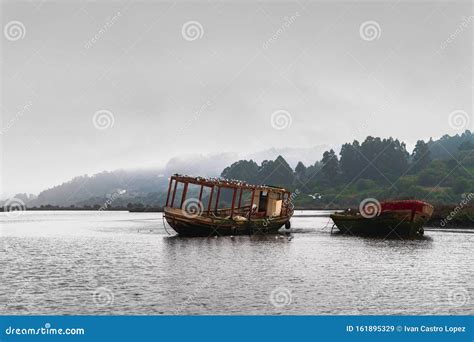 Old Abandoned and Sinked Boats, Wasted with Corrosion Stock Image - Image of abandoned, blue ...