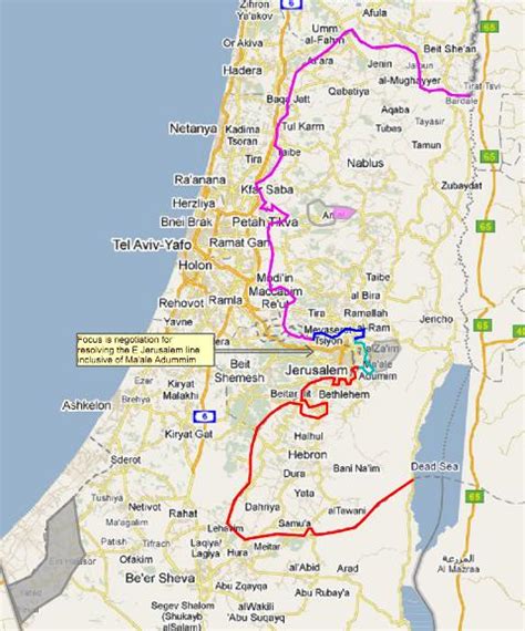 Overview Map - Citizens Proposal for a Border between Israel and Palestine