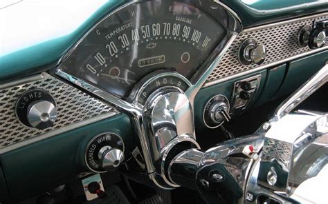 1955 Chevy Bel Air dashboard, Monroe, Wisconsin