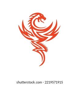 Fire Dragon Logo Design Template Vector Stock Vector (Royalty Free) 2219571915 | Shutterstock