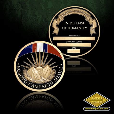 Kosovo Campaign Medal Coin – Engravable – Ranger Coin Store