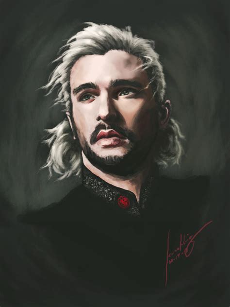 [OC] My take on Aegon Targaryen (Jon Snow) if he has the white hair. : r/fanart