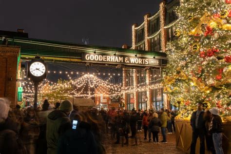 The Distillery Winter Village 2021 - Toronto Christmas Market. Editorial Photography - Image of ...