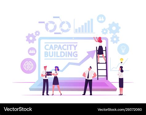 Capacity building concept team business people Vector Image