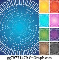 210 Circle Space Technology Background Theme Color Set Clip Art | Royalty Free - GoGraph