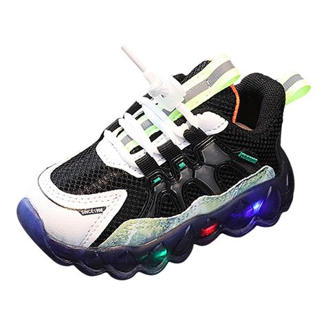 TOWED22 Girls Sneaker Light up Shoes for Toddler LED Light Walking ...