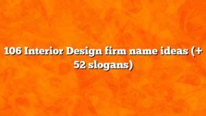 106 Interior Design firm name ideas (+ 52 slogans) – CanadaCAD.ca