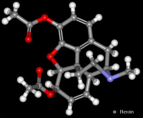 Erowid Chemicals Vaults : Molecules : heroin_3d