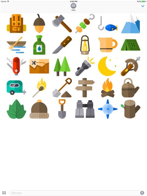 App Shopper: Hiking Stickers - Great Outdoor Emoji Add-on (Stickers)