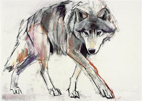 Wolf Painting by Mark Adlington