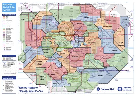 London Borough Tube Station Map