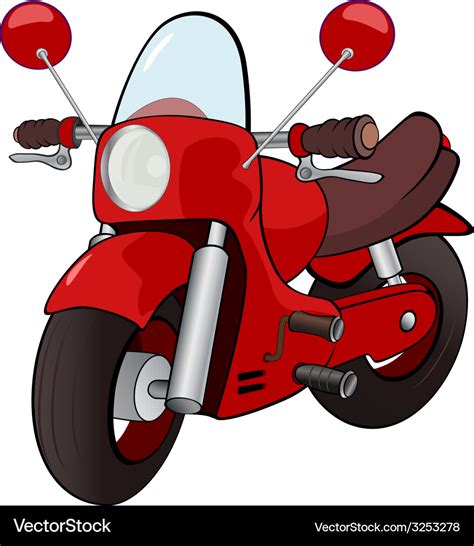 Cartoon motorcycle Royalty Free Vector Image - VectorStock