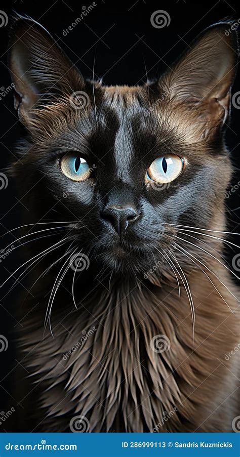 Siamese cat with blue eyes stock image. Image of eyes - 286999113