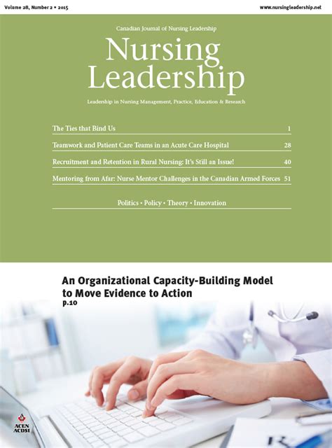 Nursing Leadership Vol. 28, No. 2, 2015 :: Longwoods.com