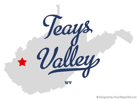 Map of Teays Valley, WV, West Virginia