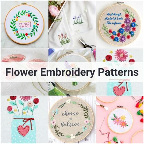 50 Best Flower Embroidery Pattern Designs to Craft This Spring