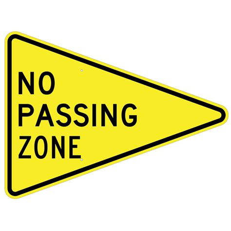 No Passing Zone Sign – U.S. Signs and Safety