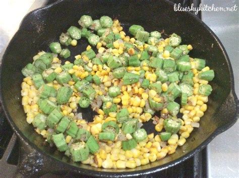 Skillet Sautéed Corn and Okra is a easy, delicious vegetable dish using 2 of summer's favorite ...