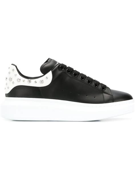 ALEXANDER MCQUEEN ALEXANDER MCQUEEN CRYSTAL STUDDED SNEAKERS - BLACK. # ...