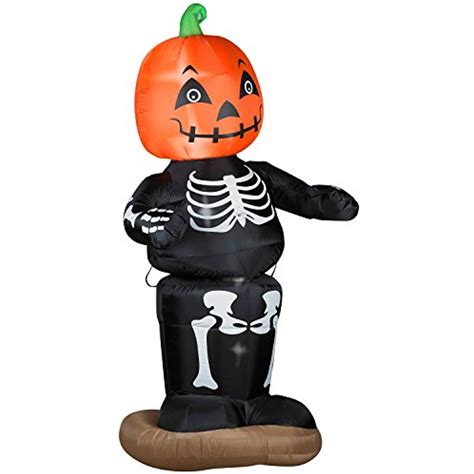 Halloween Inflatables: Eerie Dancing Pumpkin Boy Skeleton As Halloween ...