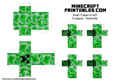 Creeper - Printable Minecraft Creeper Papercraft Template