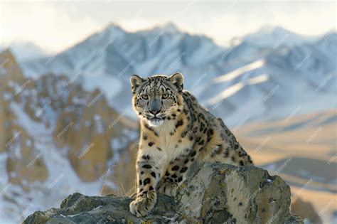 Premium Photo | A portrait of a Tian Shan snow leopard in a natural setting
