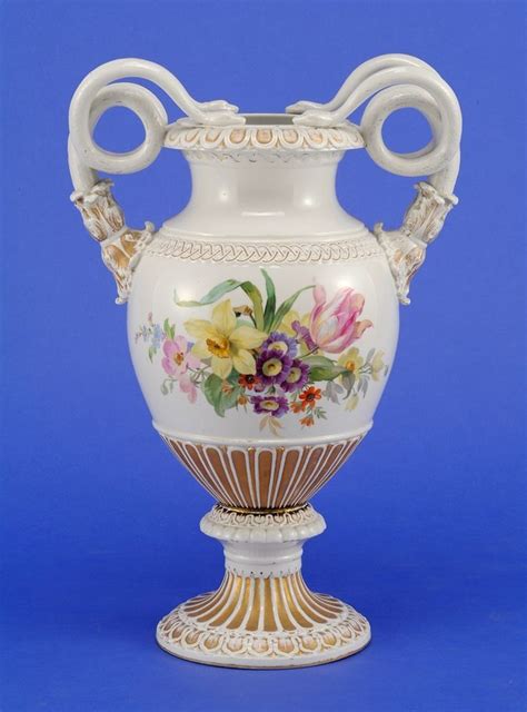 Meissen Porcelain Manufactory (Germany) — Snake Handles Vase. H:48cm , 19th century (739×1000 ...