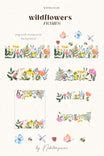 Watercolor Wildflower Frame Clipart, Wild Flowers Frame PNG, art by Nekotangerine, Anna Kuzmina ...