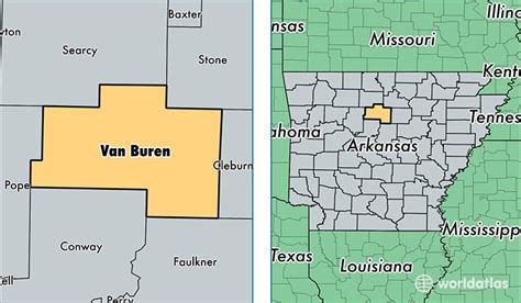 Van Buren County, Arkansas / Map of Van Buren County, AR / Where is Van Buren County?