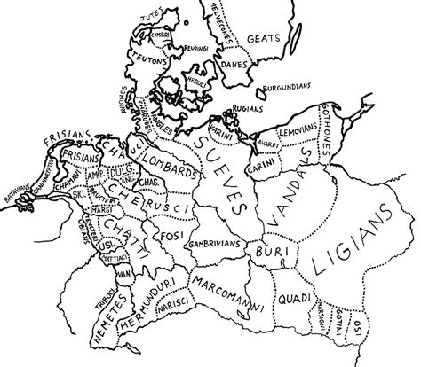 Map of the Germanic tribes, circa 15 BC – DINOSAURS AND BARBARIANS